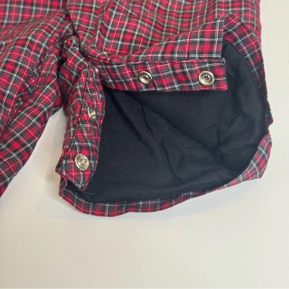 Polo Ralph Lauren Kensington Red Plaid Cotton Poplin Romper